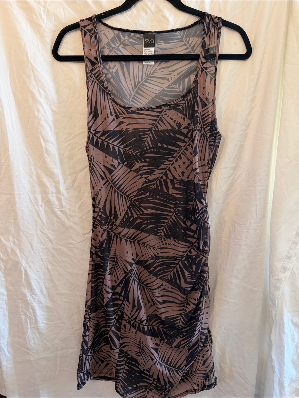 Black Palm Print coverup